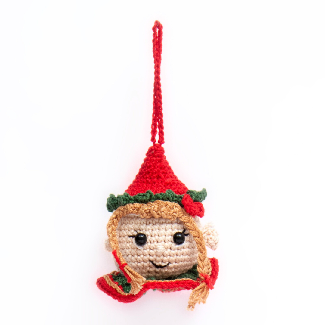 Amigurumi Elf Christmas Ornament | Cute Holiday Hanging