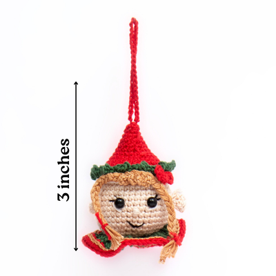 Amigurumi Elf Christmas Ornament | Cute Holiday Hanging