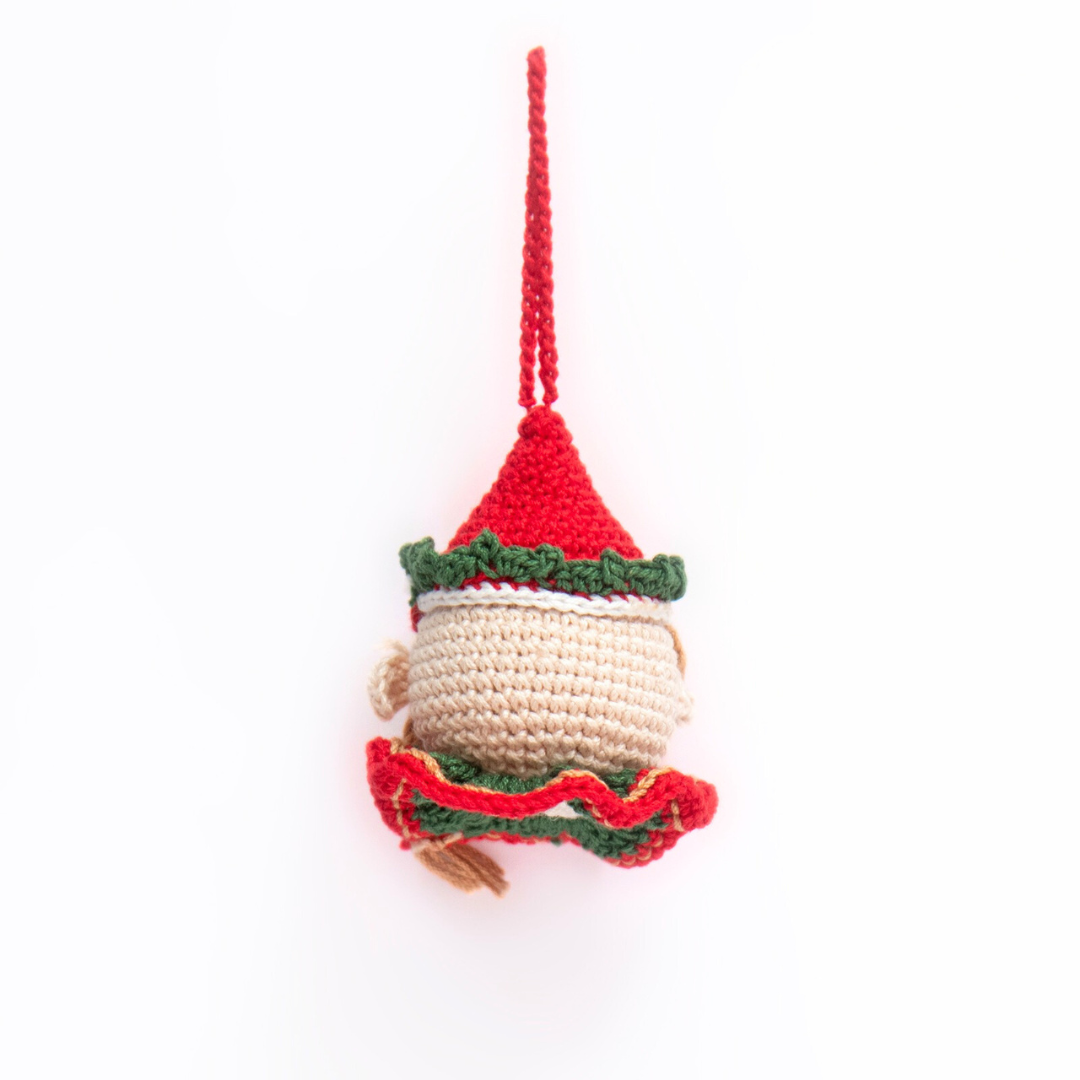 Amigurumi Elf Christmas Ornament | Cute Holiday Hanging