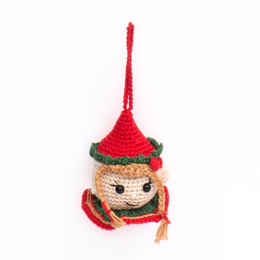 Amigurumi Elf Christmas Ornament | Cute Holiday Hanging