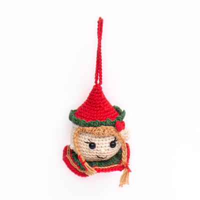 Amigurumi Elf Christmas Ornament | Cute Holiday Hanging
