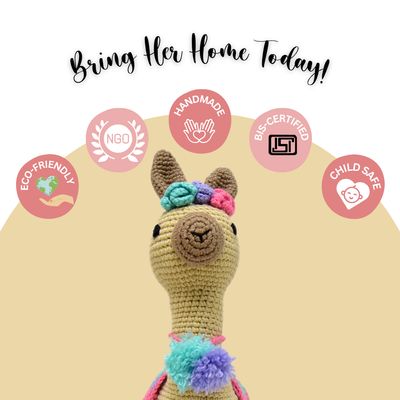 Felicity the Llama – Adorable Handmade Crochet Toy for Babies & Kids | Soft & Safe Gift