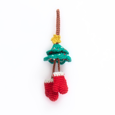 Crochet Christmas Tree Ornament | Handmade Holiday Hanging for Home & Tree Décor