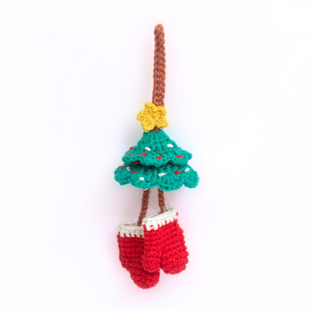 Crochet Christmas Tree Ornament | Handmade Holiday Hanging for Home & Tree Décor