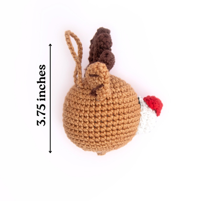 Playful Crochet Reindeer Ornament – A Spirited Holiday Sidekick for Your Christmas Tree