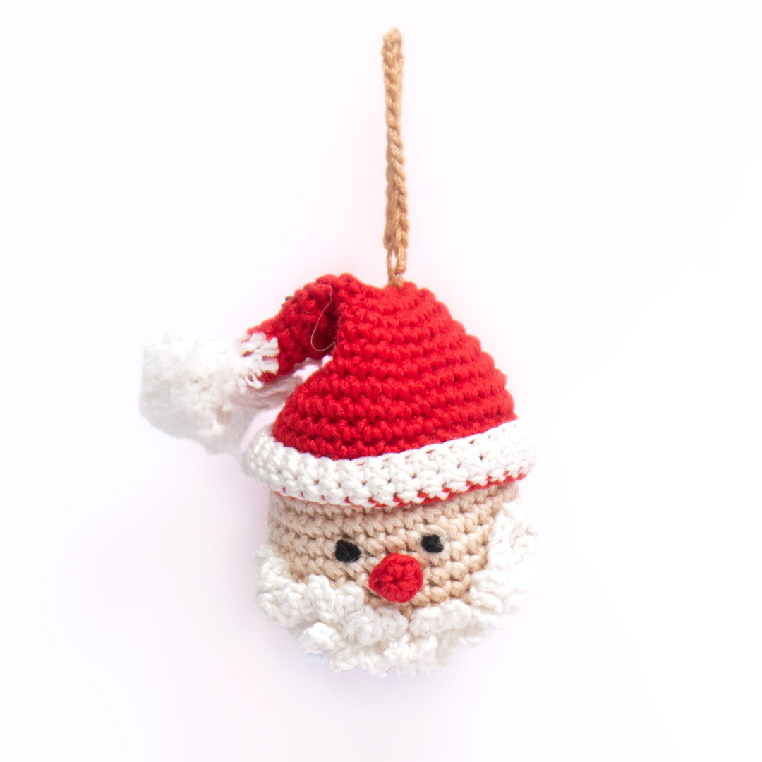 Crochet Santa Ornament – Handmade Amigurumi Christmas Tree Decoration