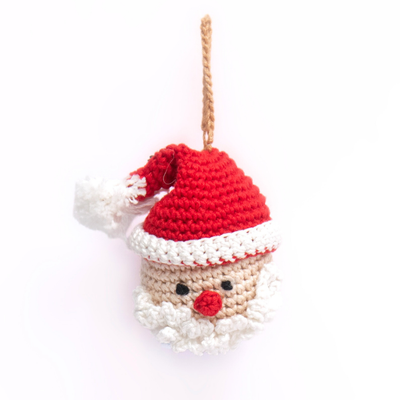 Crochet Santa Ornament – Handmade Amigurumi Christmas Tree Decoration