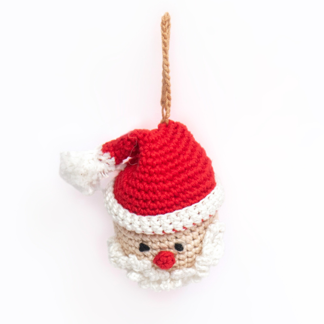 Crochet Santa Ornament – Handmade Amigurumi Christmas Tree Decoration