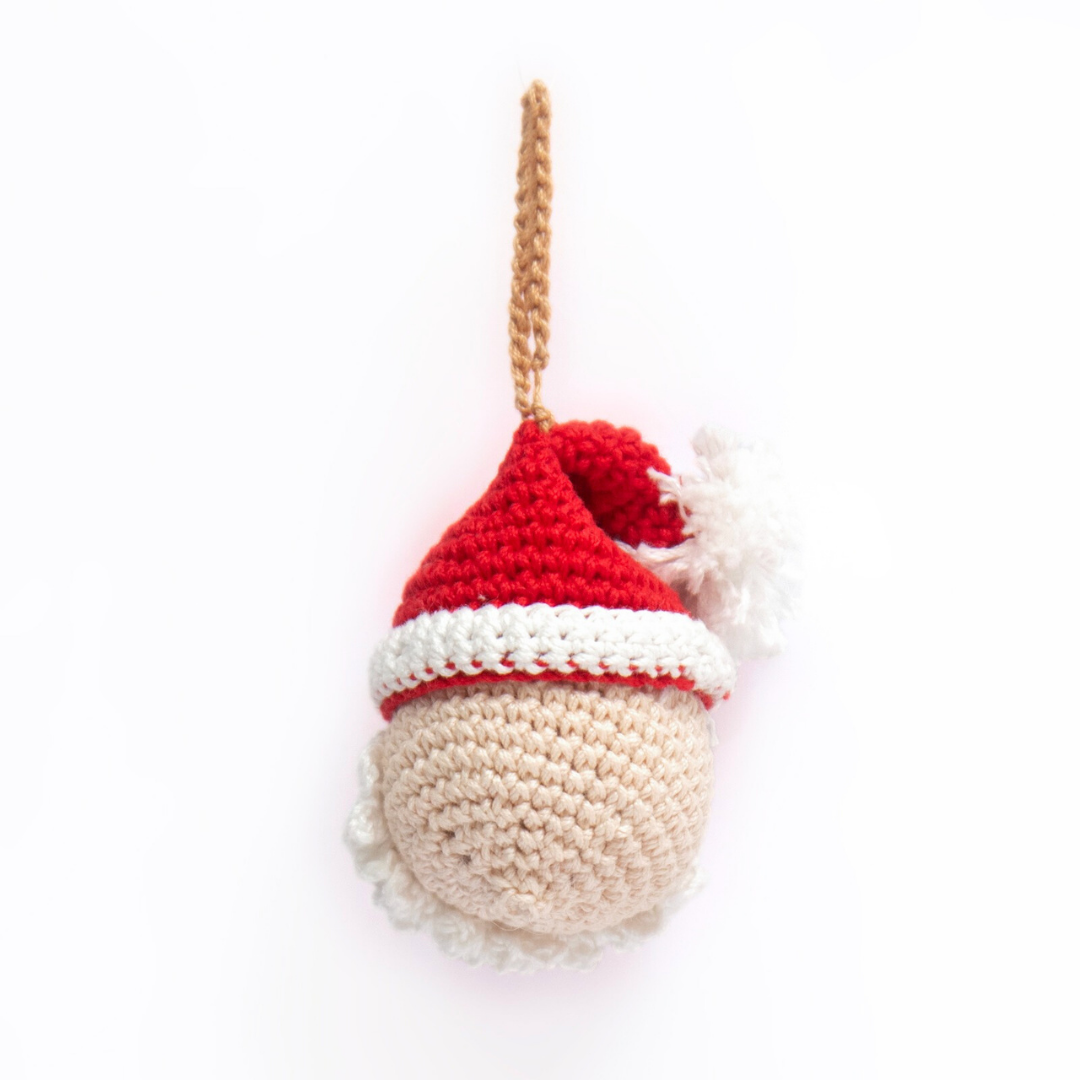 Crochet Santa Ornament – Handmade Amigurumi Christmas Tree Decoration