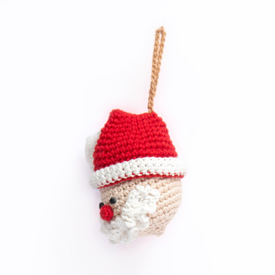 Crochet Santa Ornament – Handmade Amigurumi Christmas Tree Decoration