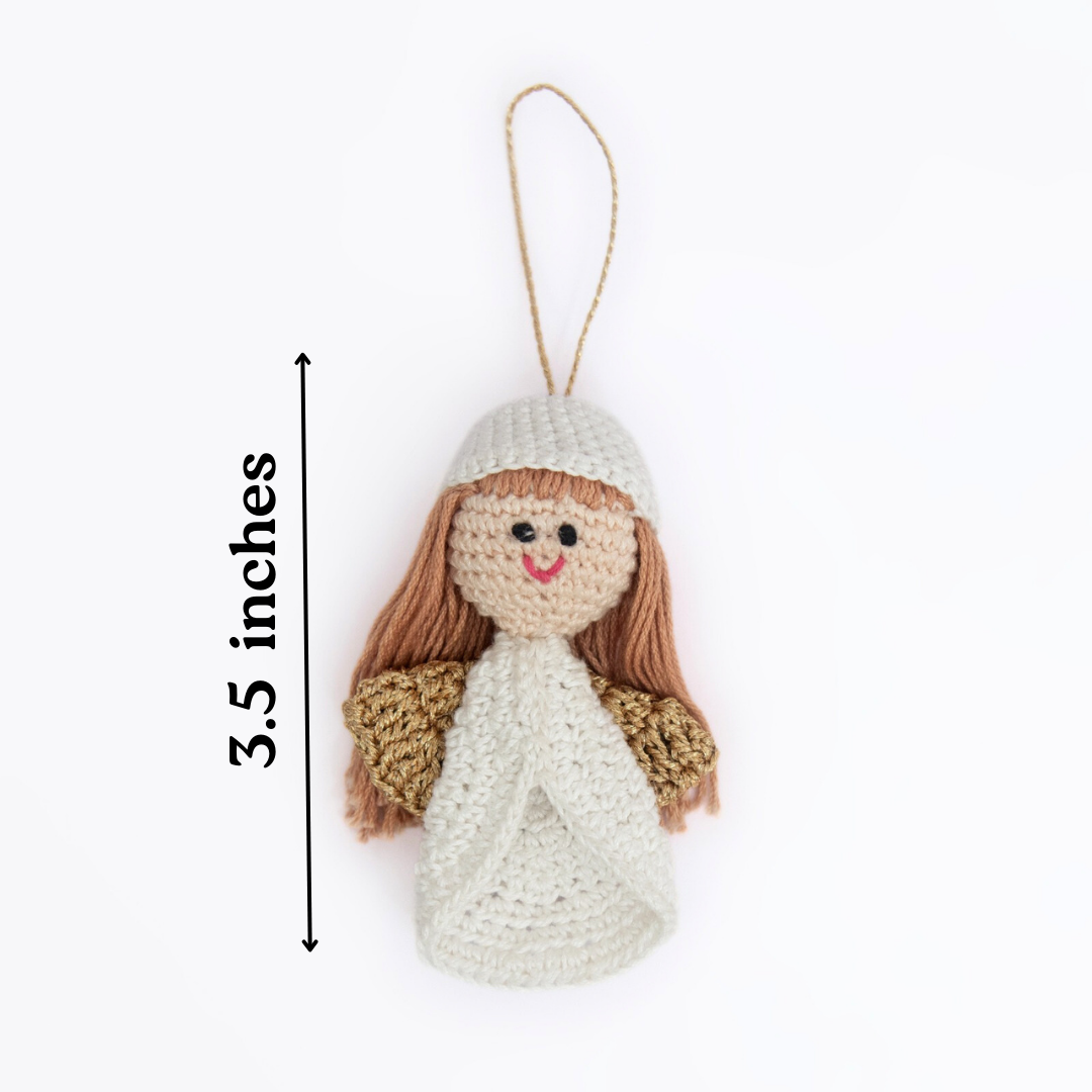 Crochet Angel Ornament – Handmade Amigurumi Christmas Decoration