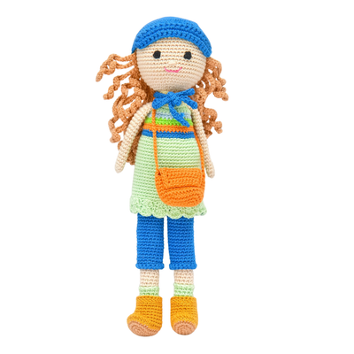 Nora Crochet Doll | Handmade Artisanal Toy | Whimsical, Eco-Friendly Gift for Kids & Collectors