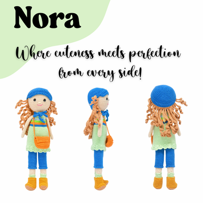 Nora Crochet Doll | Handmade Artisanal Toy | Whimsical, Eco-Friendly Gift for Kids & Collectors