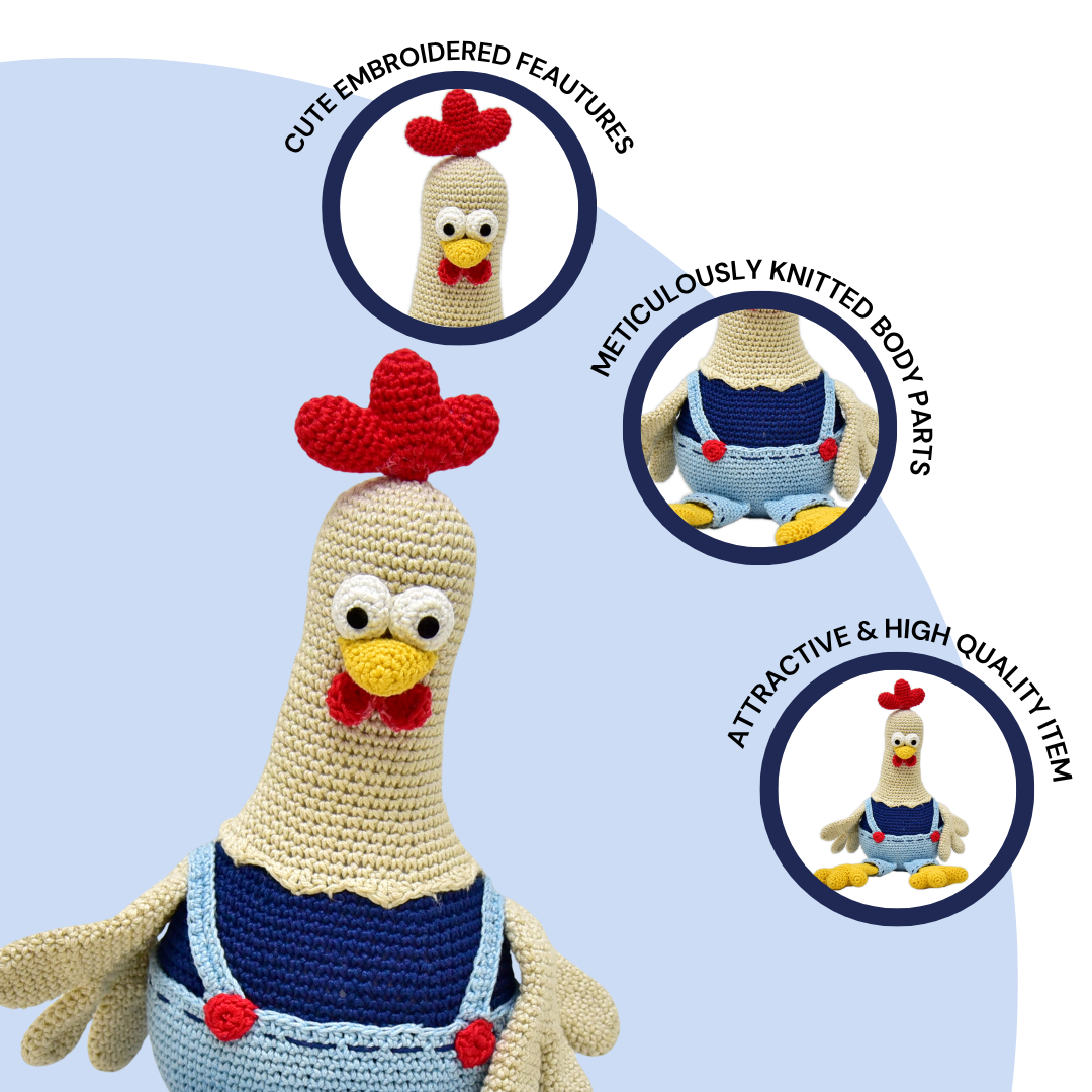 Meet Dorris the Rooster – A Bundle of Joy in Feathers & Yarn!