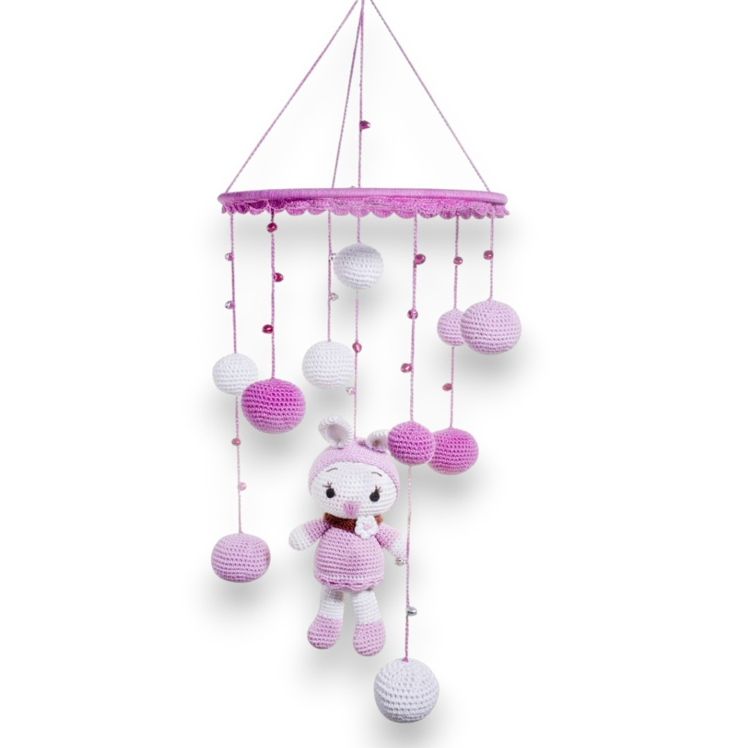 Soothing Bunny Cot Mobile – Crafted for Baby’s Dreams