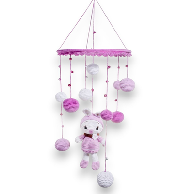 Soothing Bunny Cot Mobile – Crafted for Baby’s Dreams