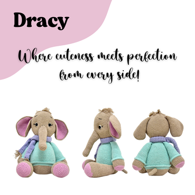 Handmade Crocheted Elephant Toy – Darcy the Perfect Gift
