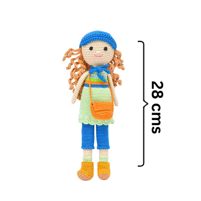 Nora Crochet Doll | Handmade Artisanal Toy | Whimsical, Eco-Friendly Gift for Kids & Collectors