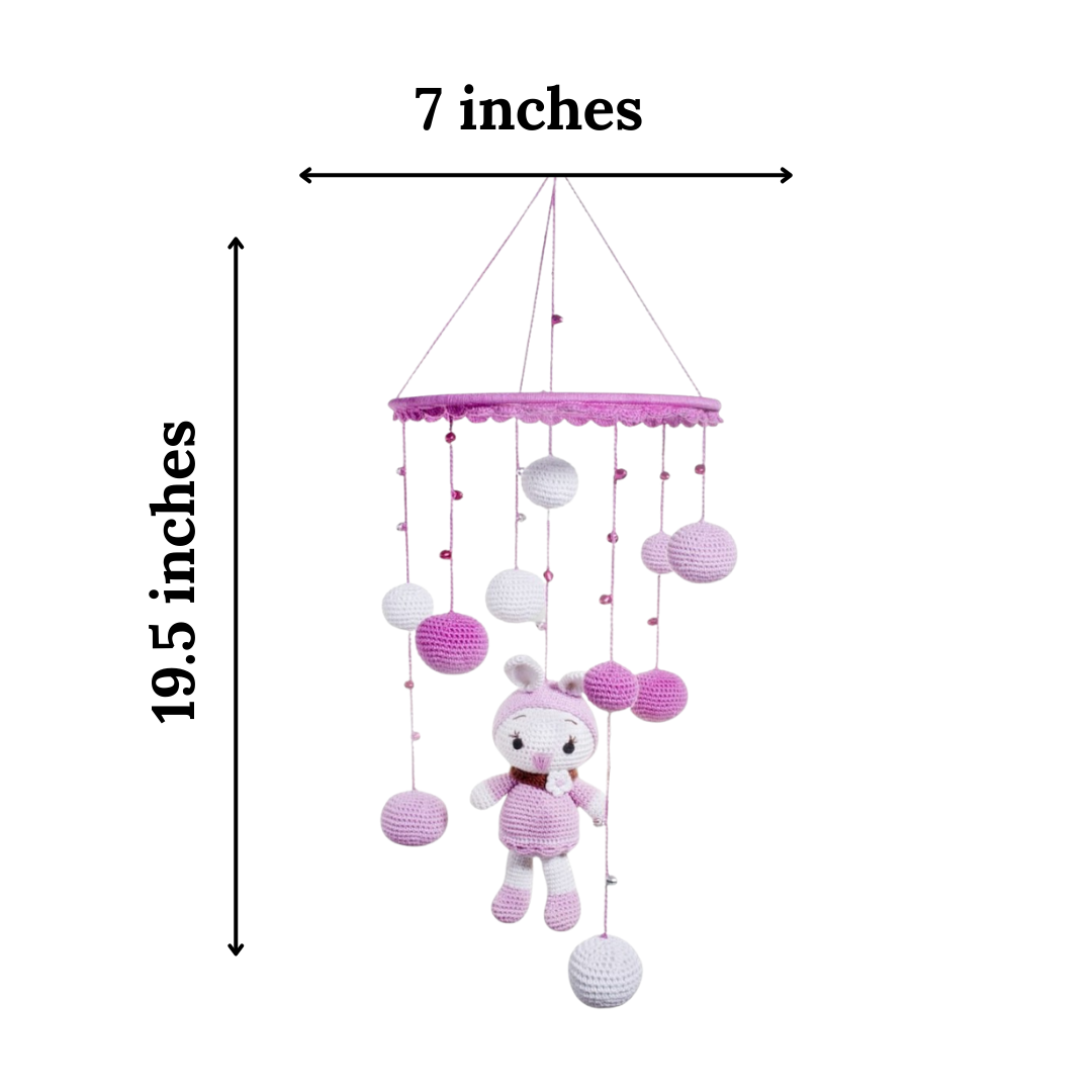 Soothing Bunny Cot Mobile – Crafted for Baby’s Dreams