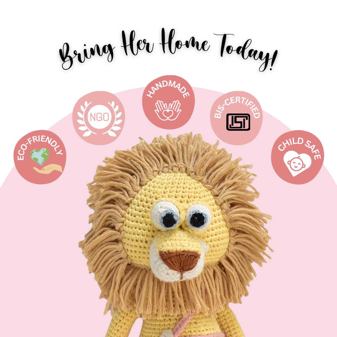 Playful Cubby Lion Doll – Soft, Handcrafted Crochet Companion
