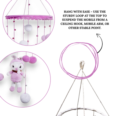 Soothing Bunny Cot Mobile – Crafted for Baby’s Dreams