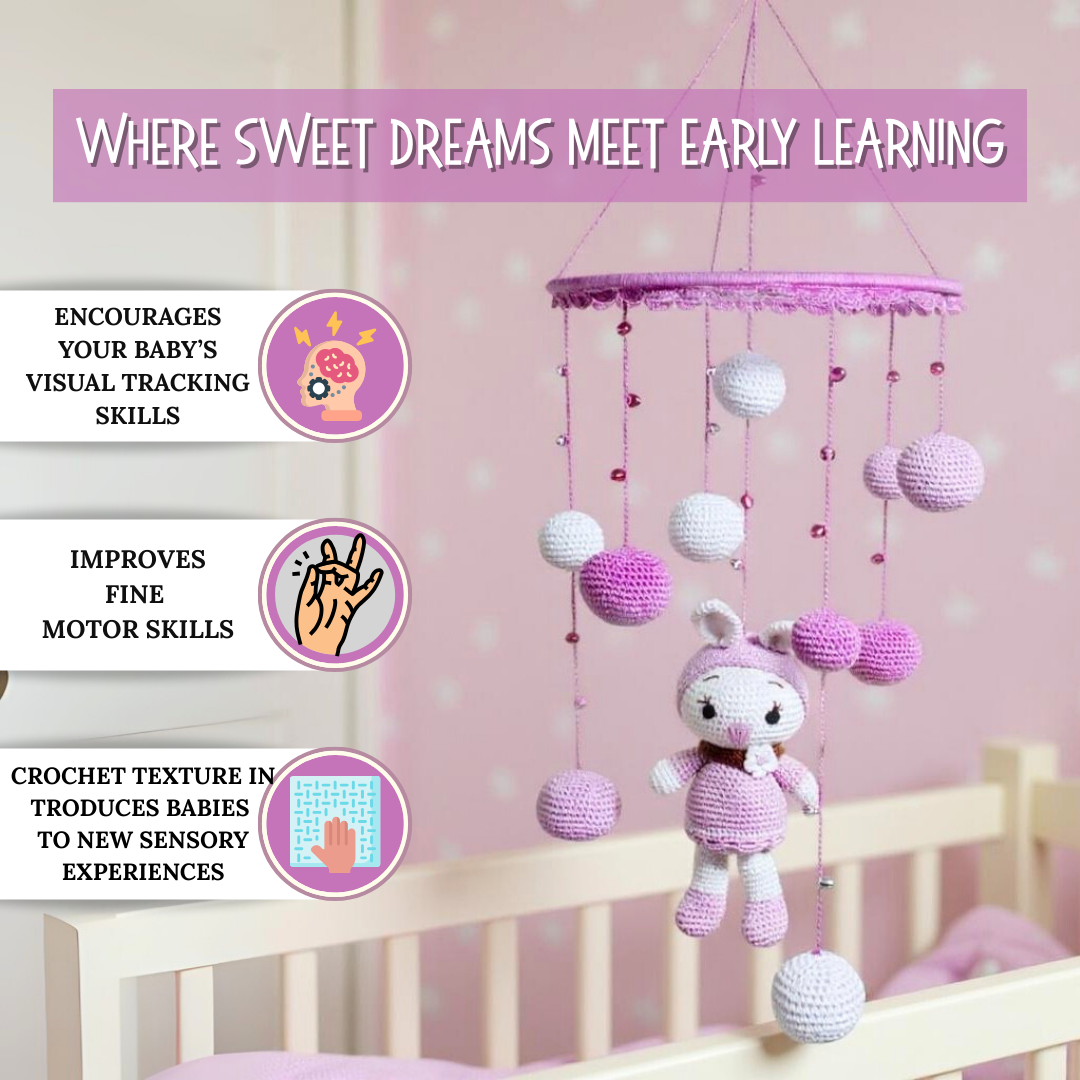 Soothing Bunny Cot Mobile – Crafted for Baby’s Dreams