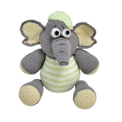 Ellepo Elephant Plush – Premium Handcrafted Crochet Toy for Kids