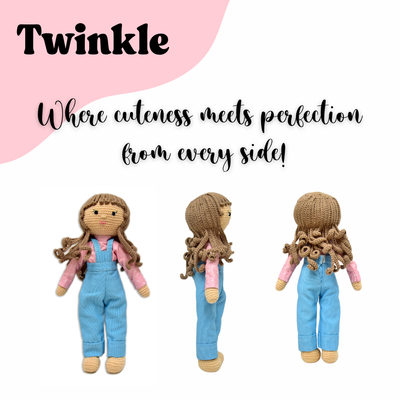 Twinkle the Doll – Charming Handmade Crochet Doll | Unique & Adorable Gift for Kids
