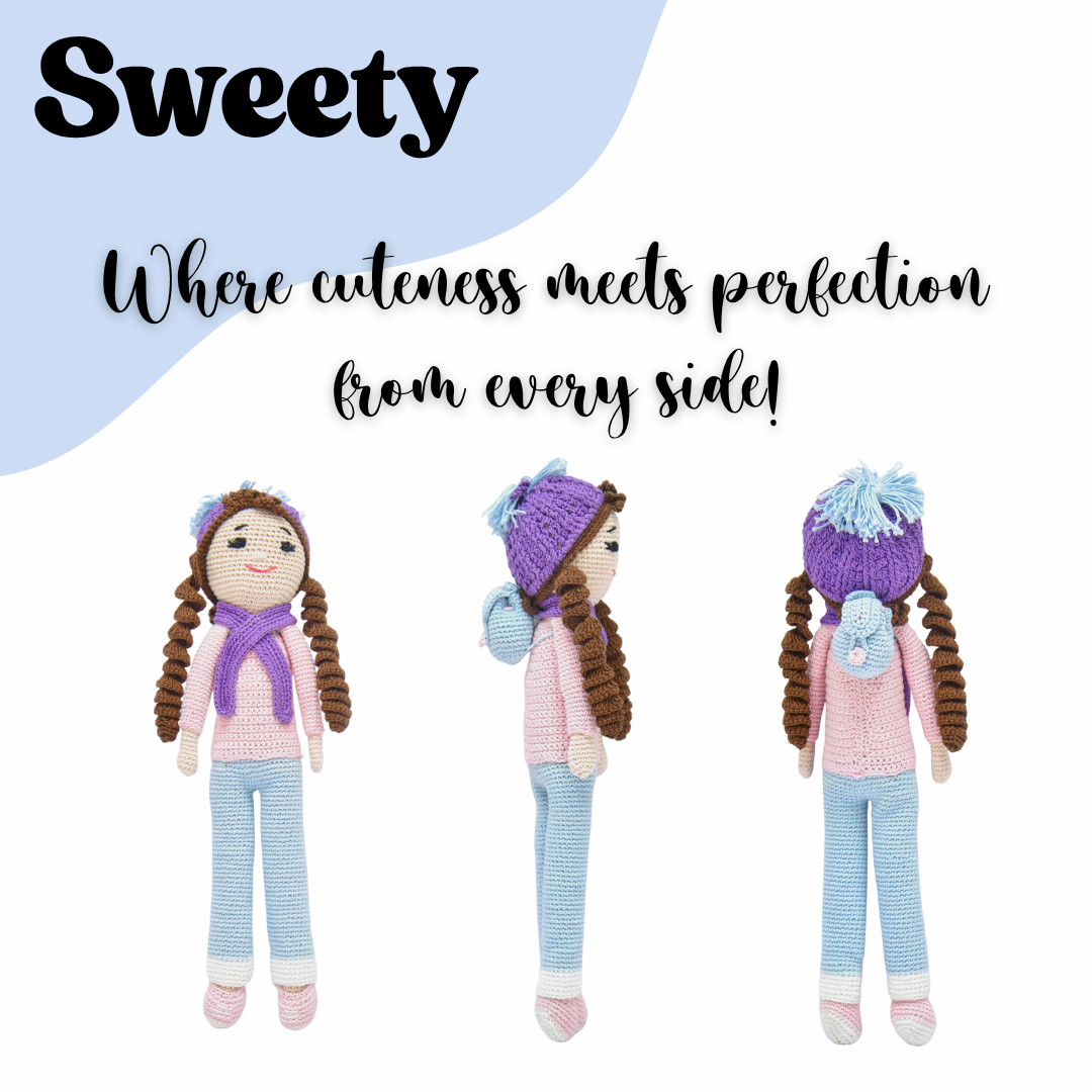 Sweety – The Crochet Darling | Ethically Made Handmade Doll for Kids & Collectors