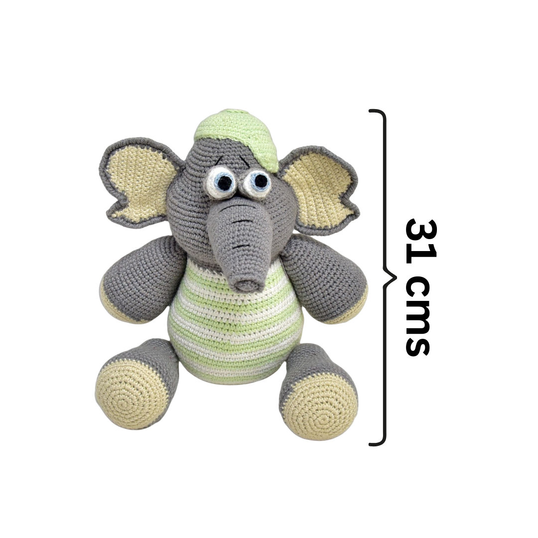 Ellepo Elephant Plush – Premium Handcrafted Crochet Toy for Kids