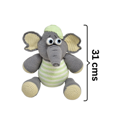 Ellepo Elephant Plush – Premium Handcrafted Crochet Toy for Kids