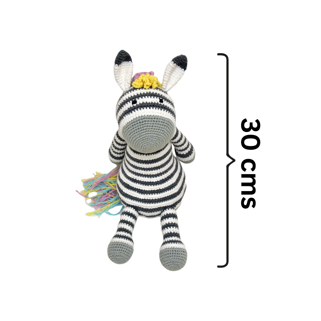 Ziggy the Zebra | Cuddly Handcrafted Crochet Plush