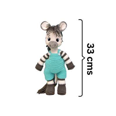 Albert the Zebra – Handmade Crochet Plush Toy | Soft & Safe Cuddly Companion for Kids