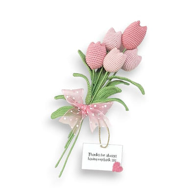 Celebrate Sister's Day with Crocheted Pink Tulips