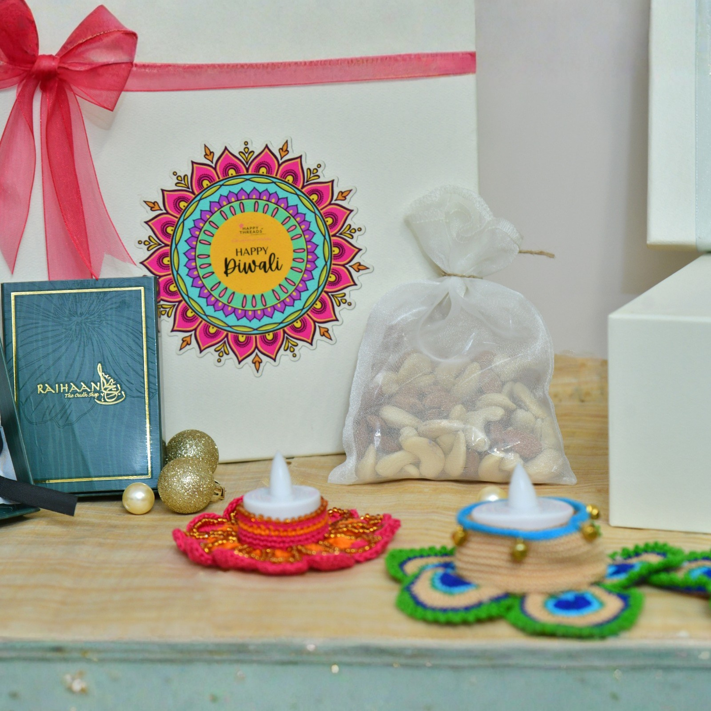 Festival of Lights Gift Box – Luxury Handmade Diyas & Decorations