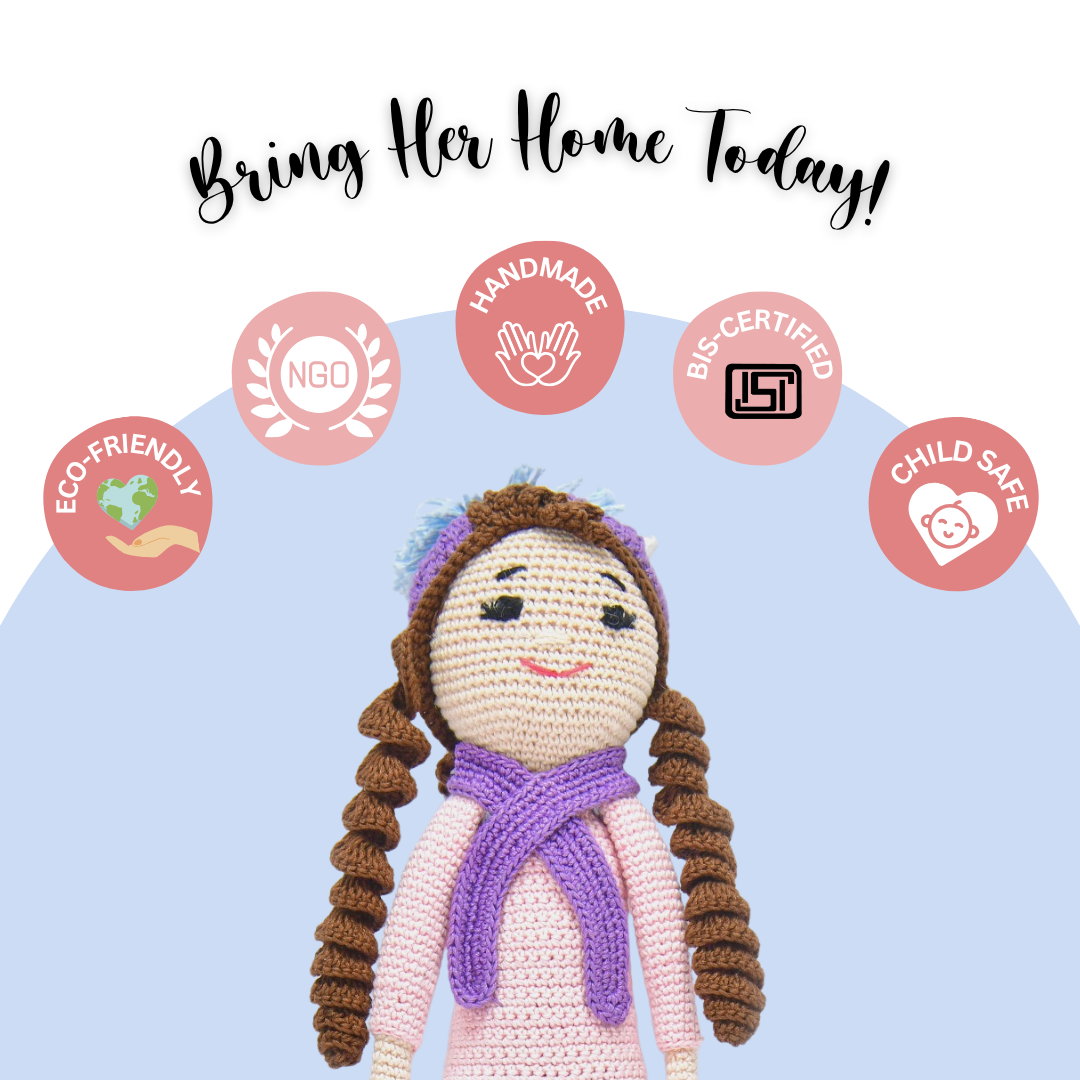 Sweety – The Crochet Darling | Ethically Made Handmade Doll for Kids & Collectors