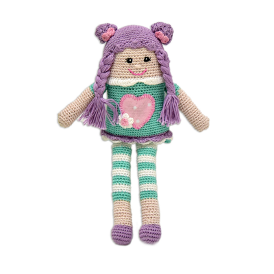 Purple Pie Handmade Crocheted Doll – Soft & Safe Toy | Unique Gift for Kids