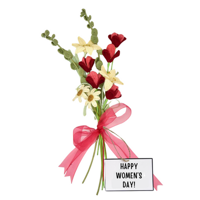 Eco-Friendly Crochet Floral Bouquet – Lilies & Daisies