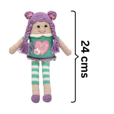Purple Pie Handmade Crocheted Doll – Soft & Safe Toy | Unique Gift for Kids