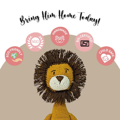 Hugo the Lion – Lovingly Handcrafted Crochet Cuddle King