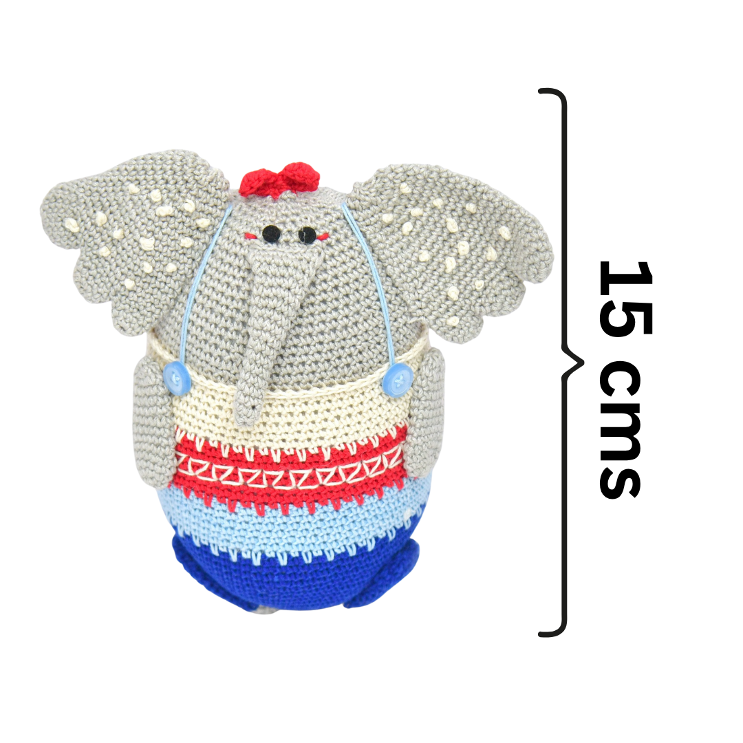 Manny the Elephant | Artisan-Crafted Crochet Plush | A Soft Tale of Love & Whimsy
