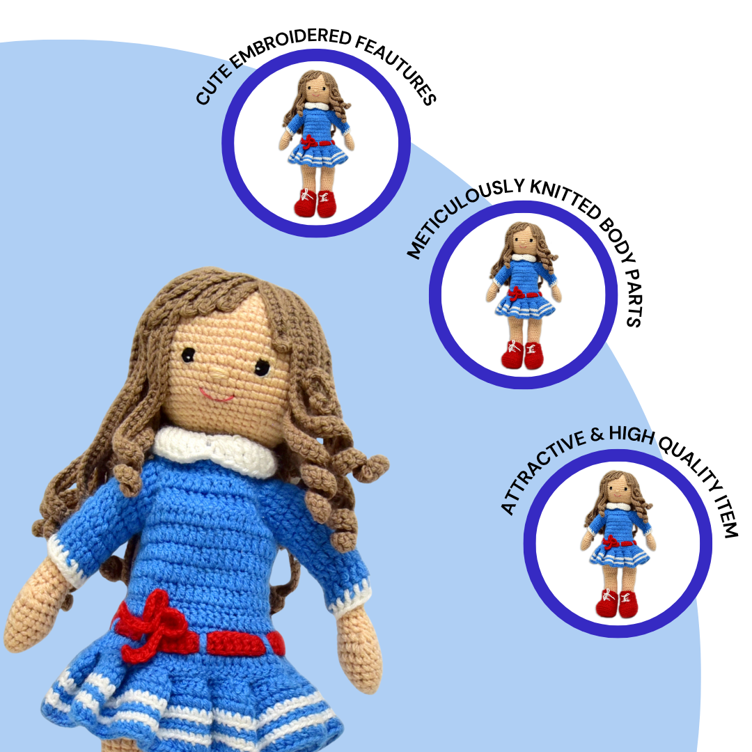 Zaara the Doll – Handcrafted Crocheted Doll with Artistic Detail & Charm | Perfect Gift for Kids