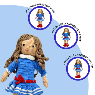 Zaara the Doll – Handcrafted Crocheted Doll with Artistic Detail & Charm | Perfect Gift for Kids