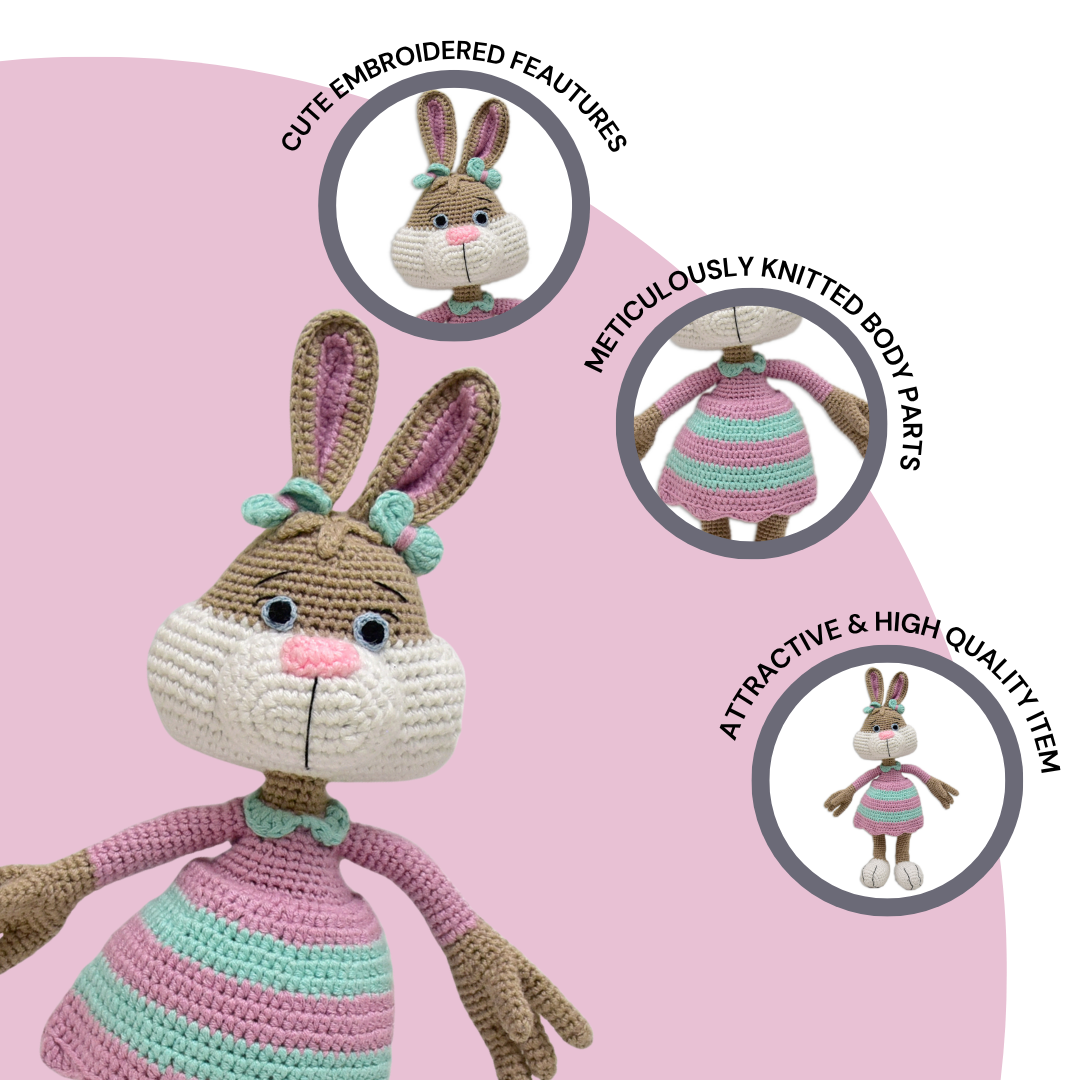 Jill the Bunny – Adorable Handmade Crocheted Plush Toy