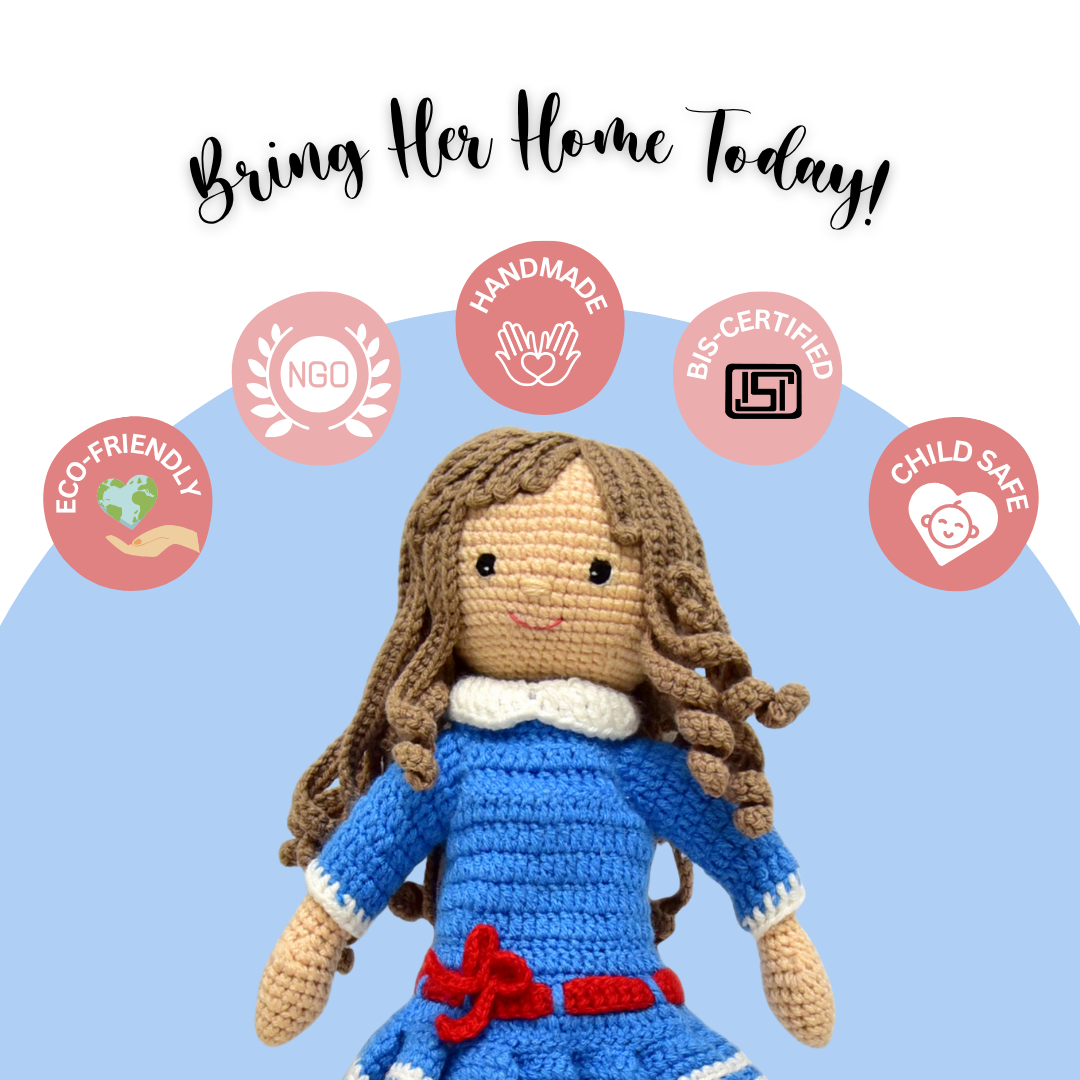 Zaara the Doll – Handcrafted Crocheted Doll with Artistic Detail & Charm | Perfect Gift for Kids