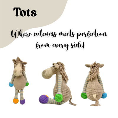 Amigurumi Soft Toy- Handmade Crochet - Horse- Tots