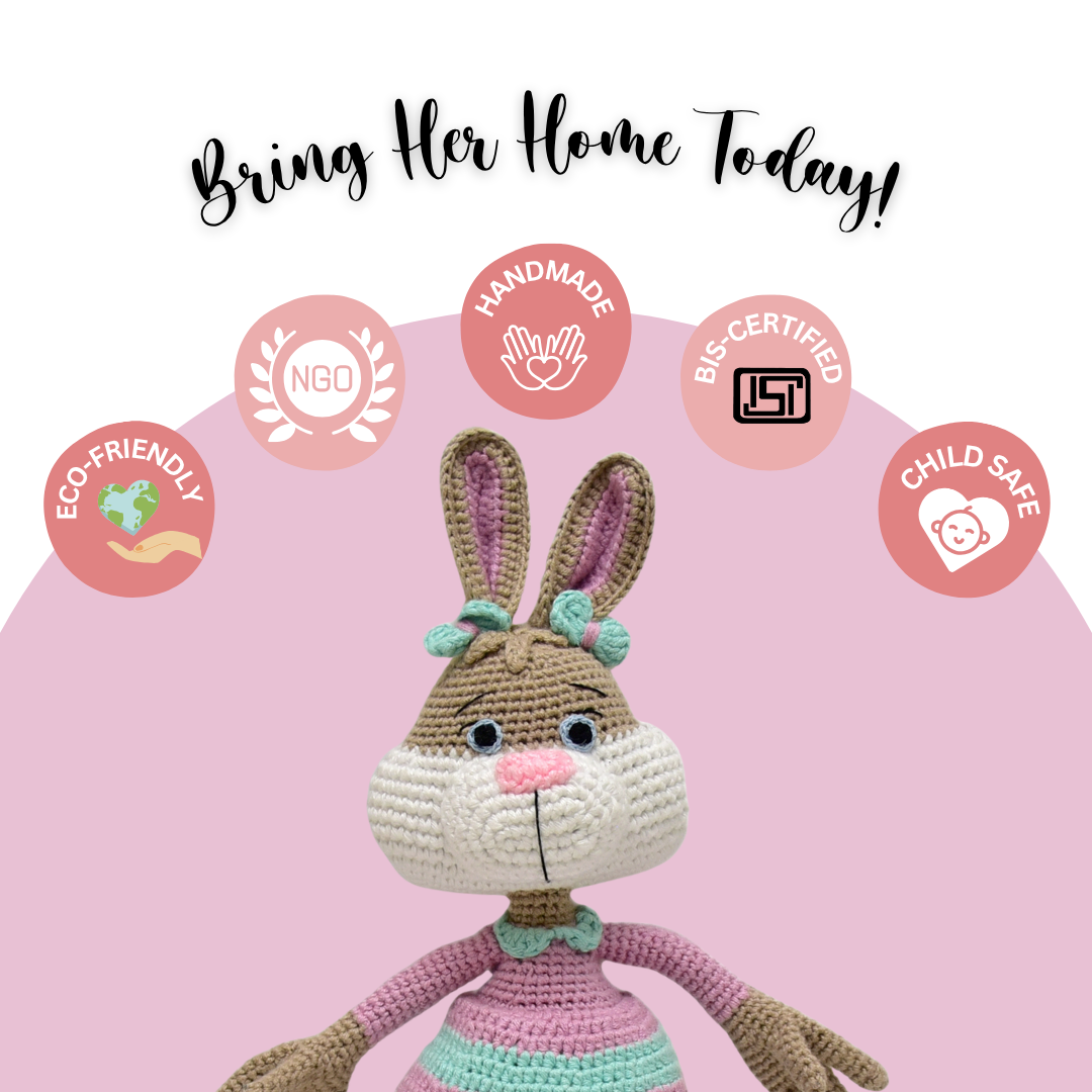 Jill the Bunny – Adorable Handmade Crocheted Plush Toy