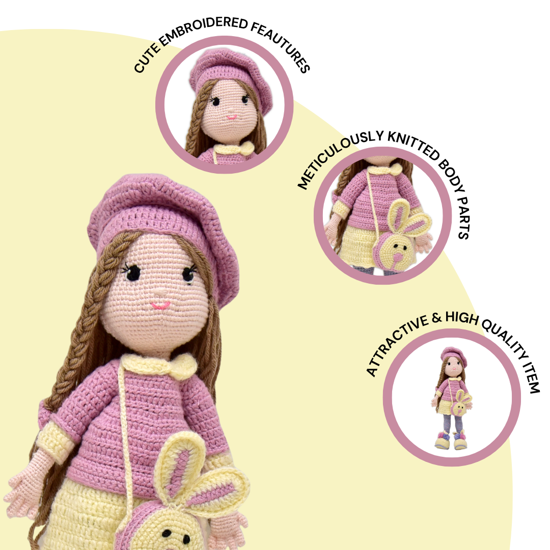 Rasberina the Doll – Limited Edition Handmade Crochet Keepsake