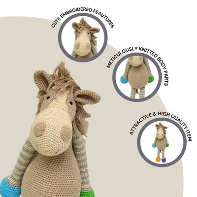 Amigurumi Soft Toy- Handmade Crochet - Horse- Tots