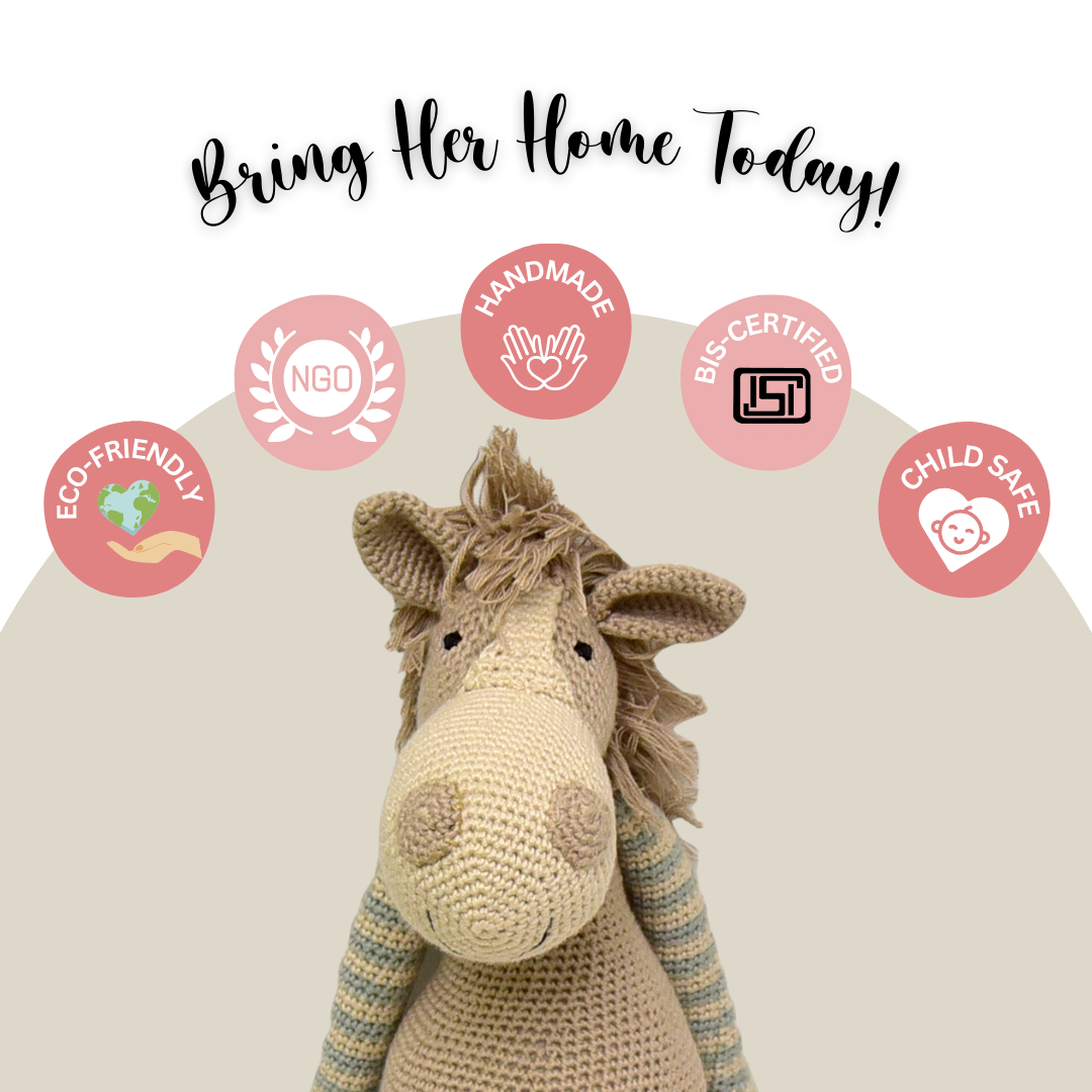 Amigurumi Soft Toy- Handmade Crochet - Horse- Tots